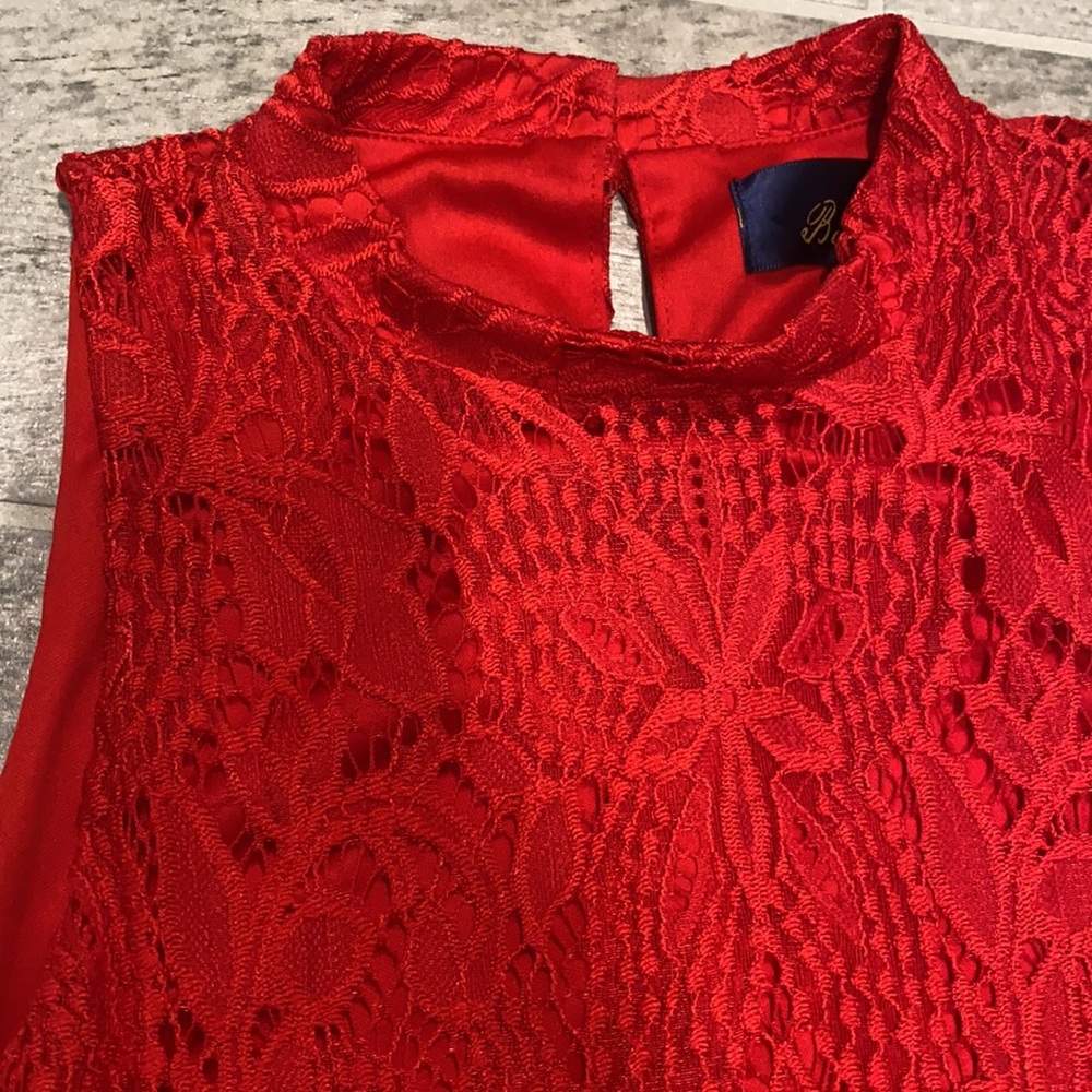Red Lace Top - Picture 3 of 7